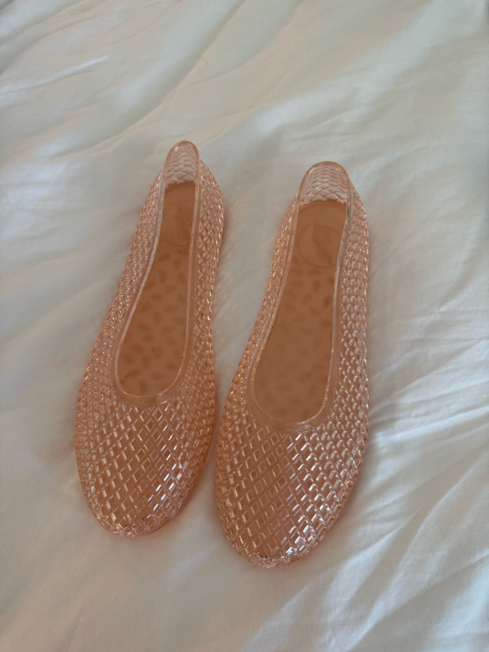Women’s Ancient Greek sandals - Iro - Jelly Flats in Blush Pink